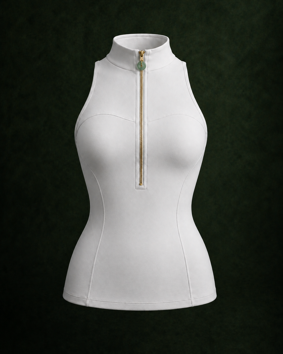 Stand-Collar Zip Vest