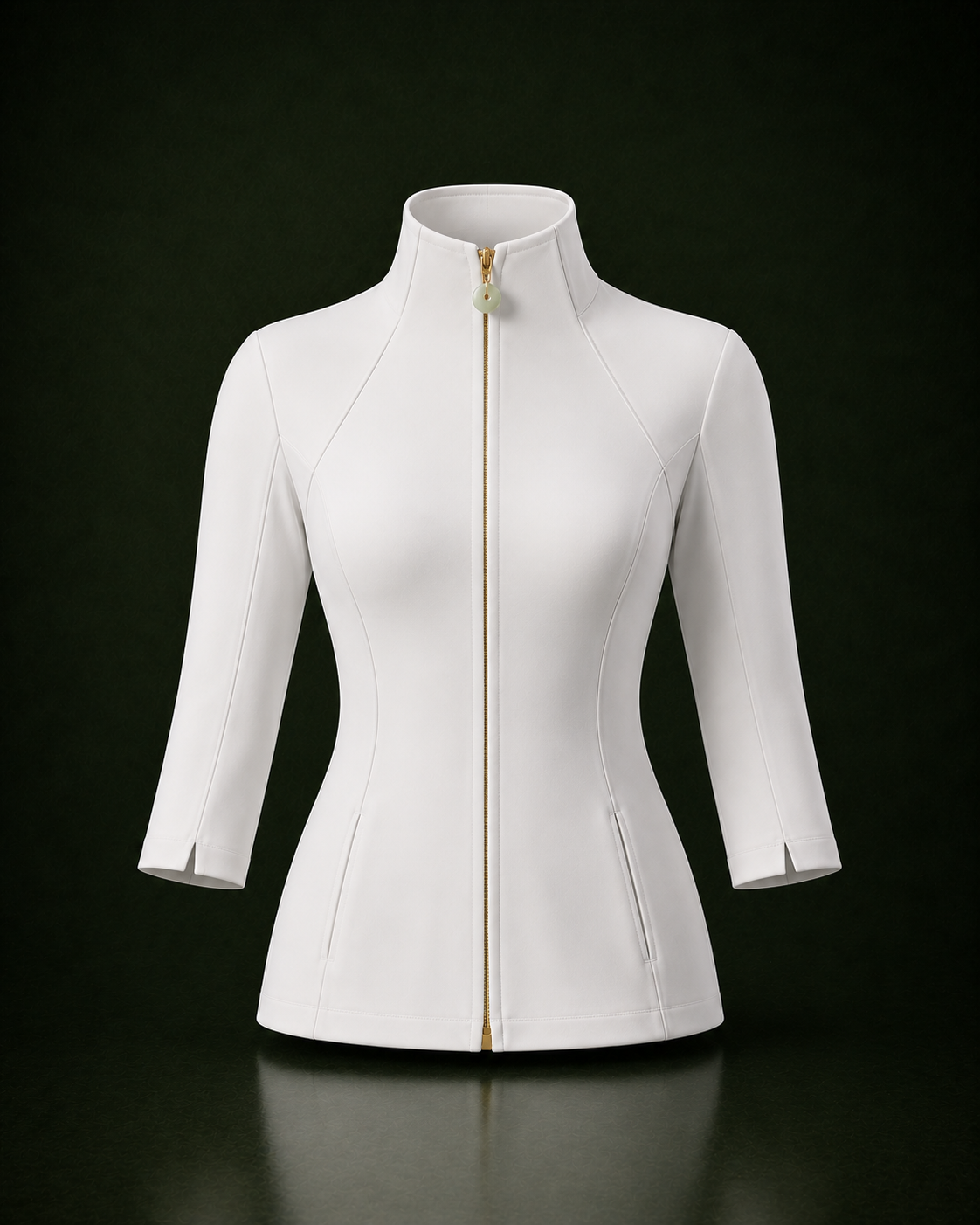 Architectural Jade-Zip Jacket