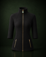 Stand-Collar Zip Jacket