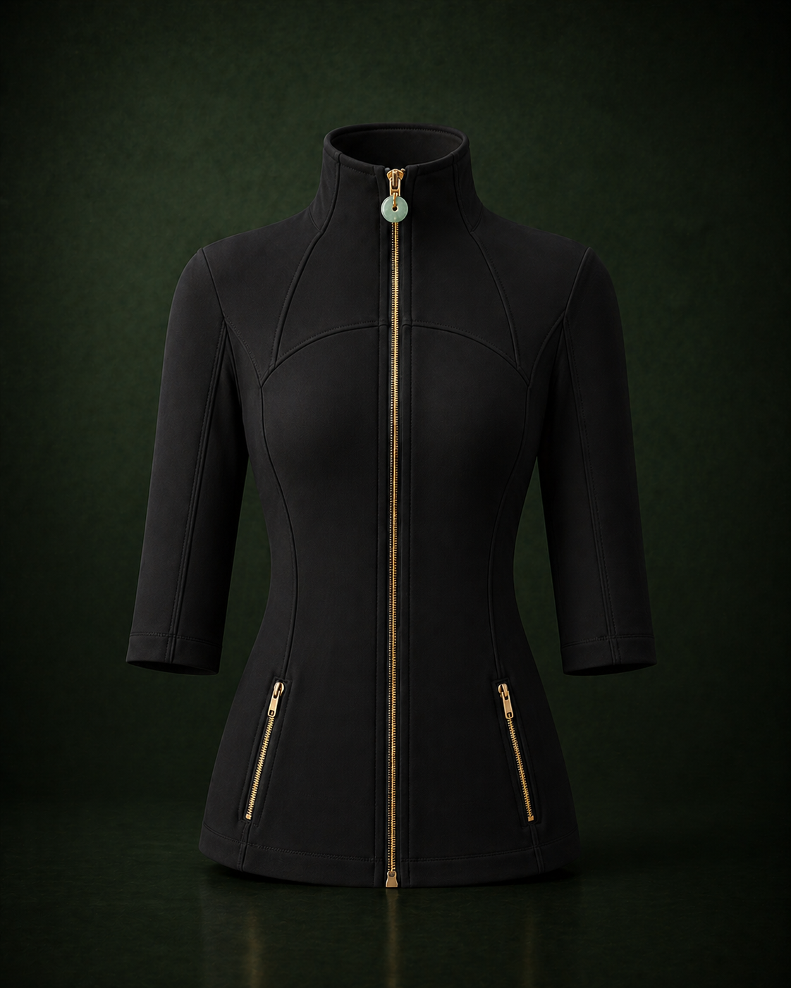 Stand-Collar Zip Jacket