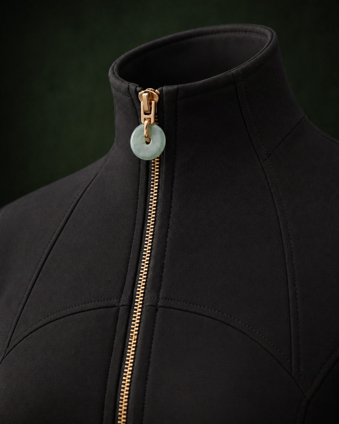Stand-Collar Zip Jacket