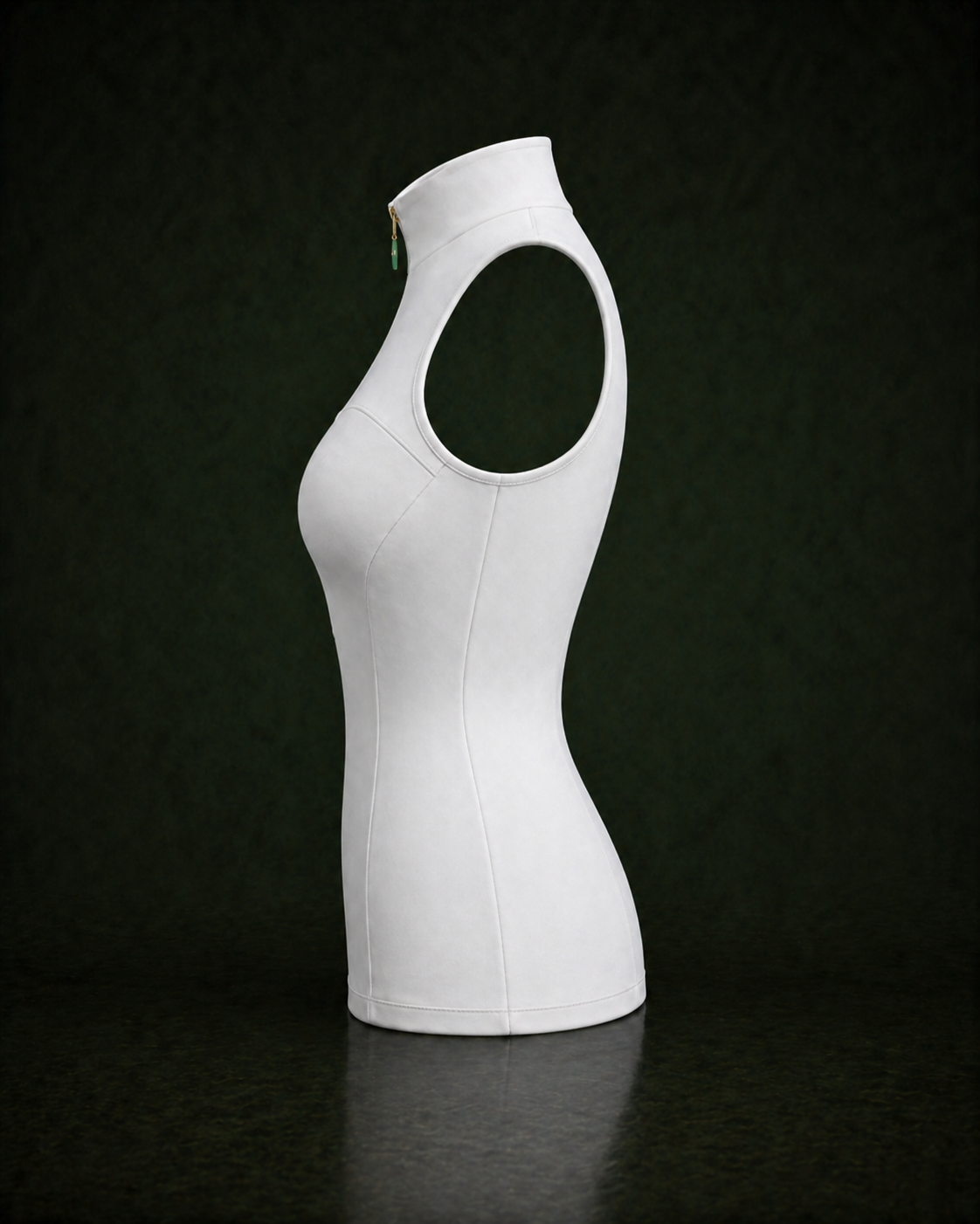 Stand-Collar Zip Vest