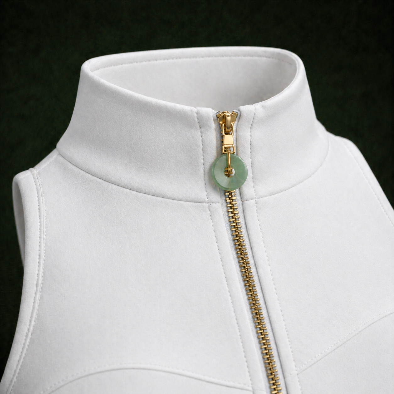 Stand-Collar Zip Vest