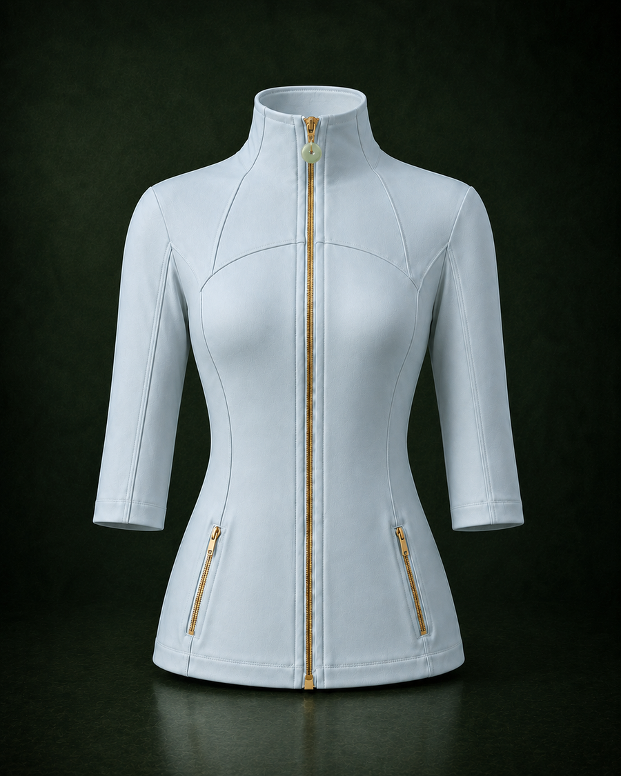 Stand-Collar Zip Jacket