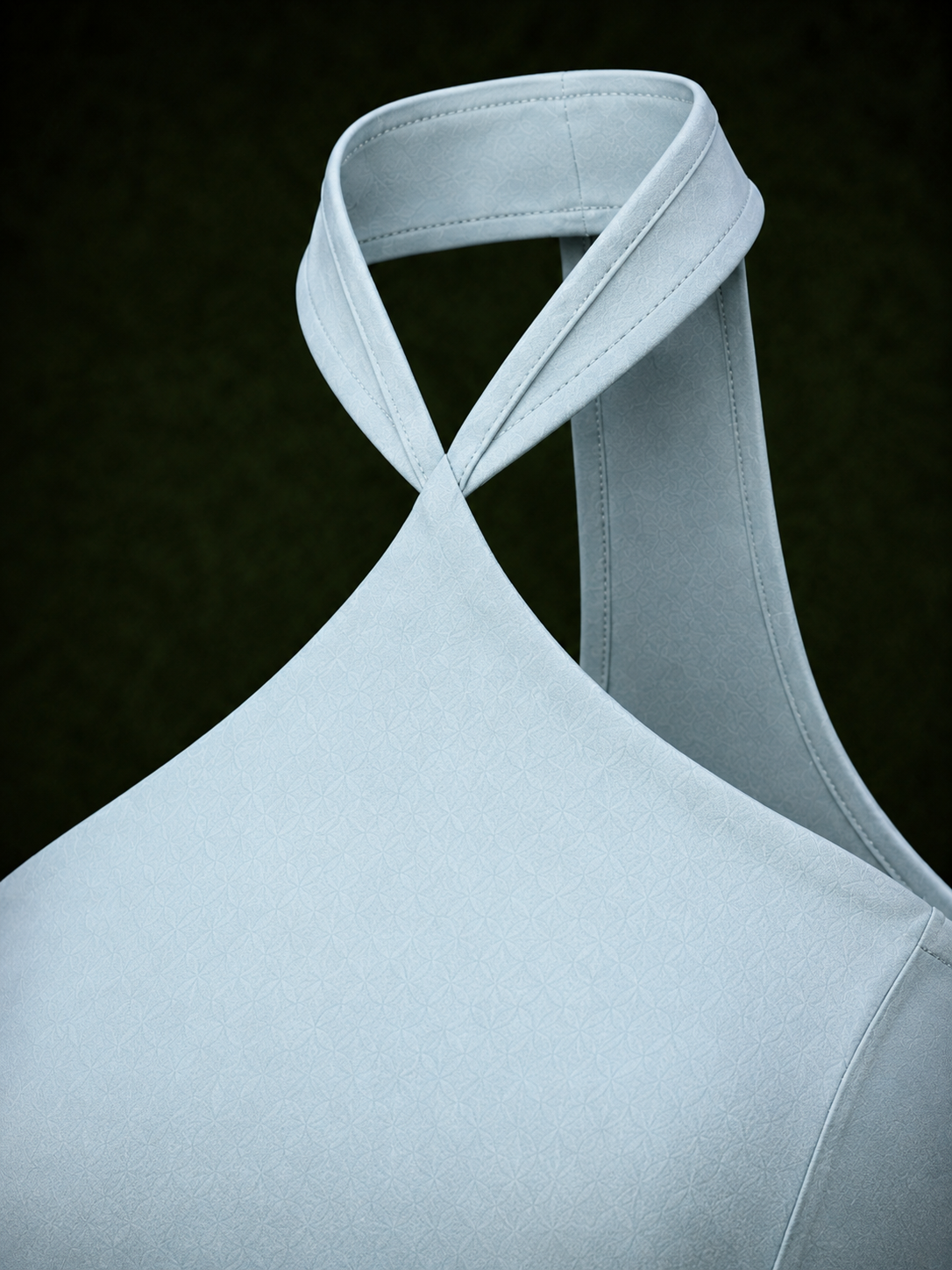 Cross-Neck Halter Sculpt Top