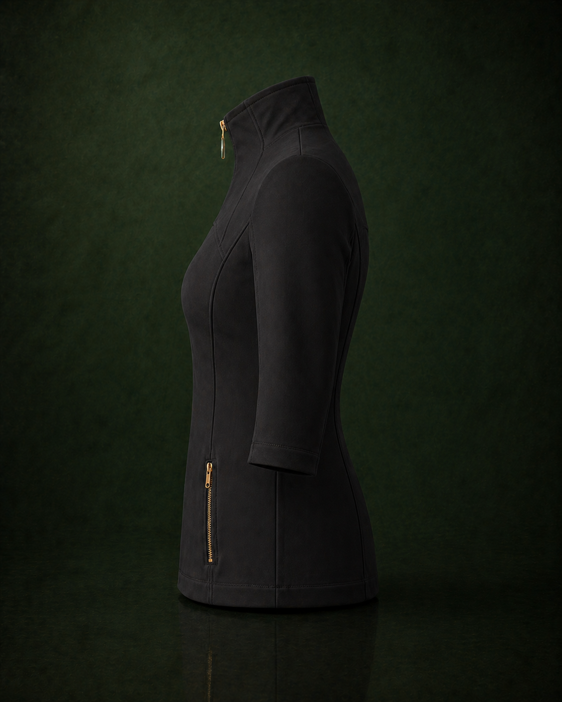 Stand-Collar Zip Jacket
