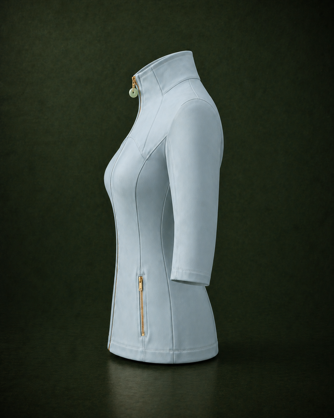 Stand-Collar Zip Jacket