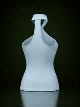 Cross-Neck Halter Sculpt Top