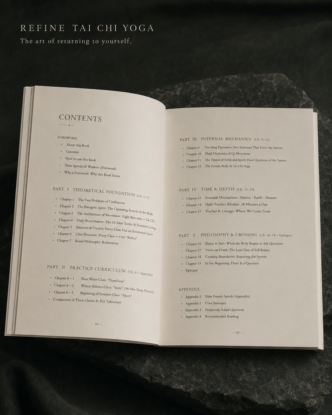 REFINE TAI CHI YOGA: The Art of Oriental Silence and Modern Movemen
