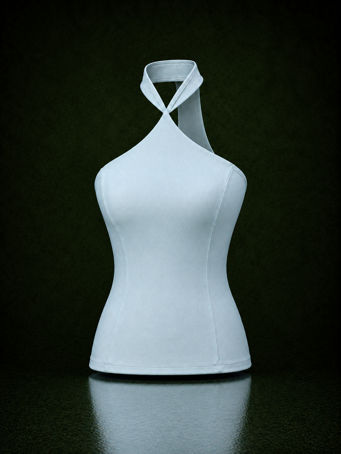 Cross-Neck Halter Sculpt Top